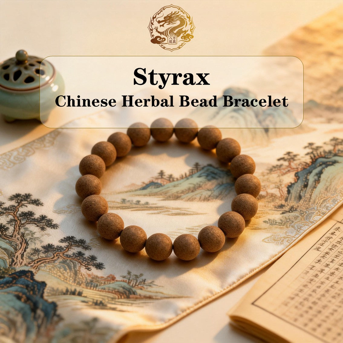 Pulsera de cuentas de hierbas chinas de Styrax