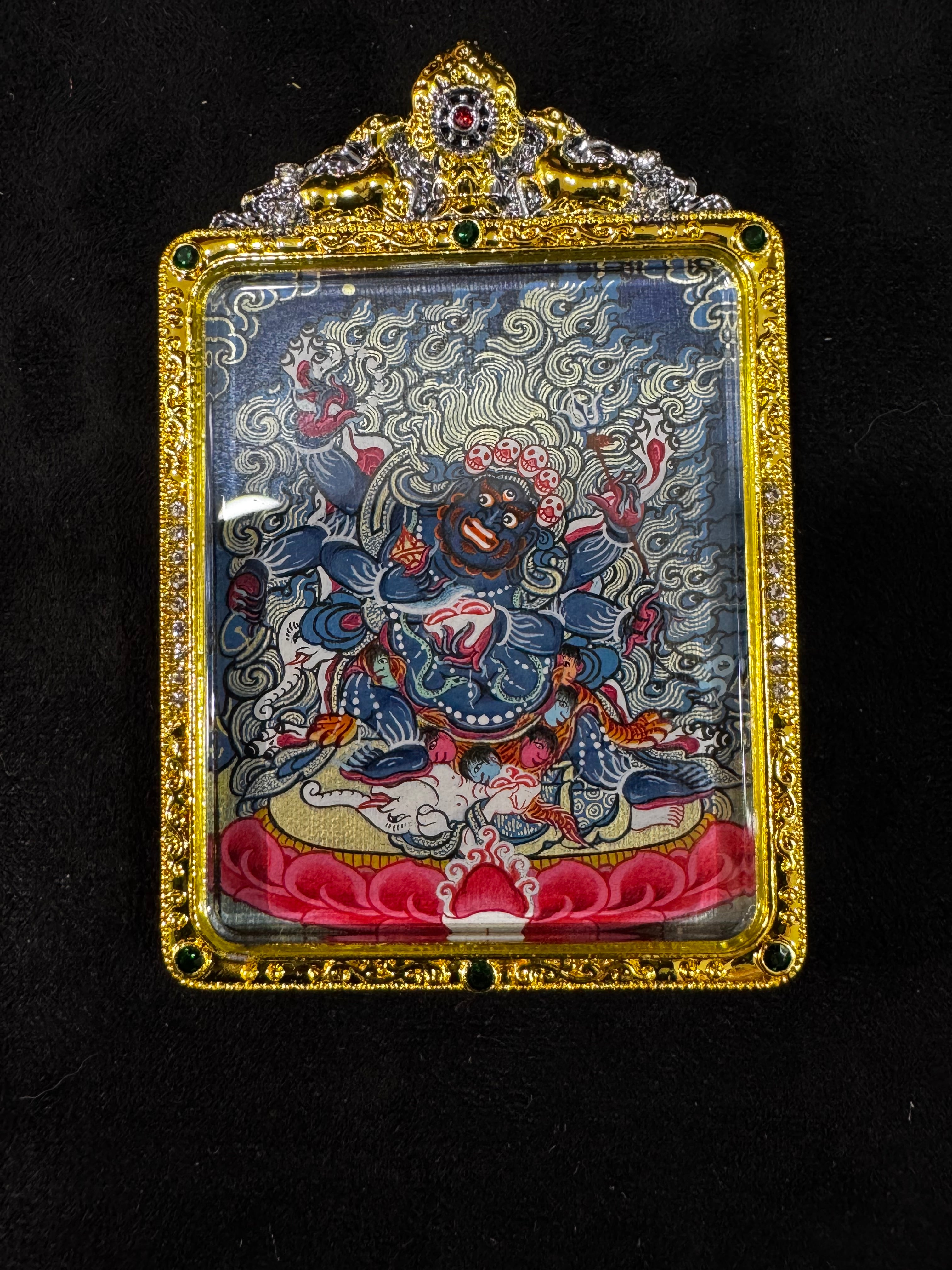 Colgante Thangka de Mahakala