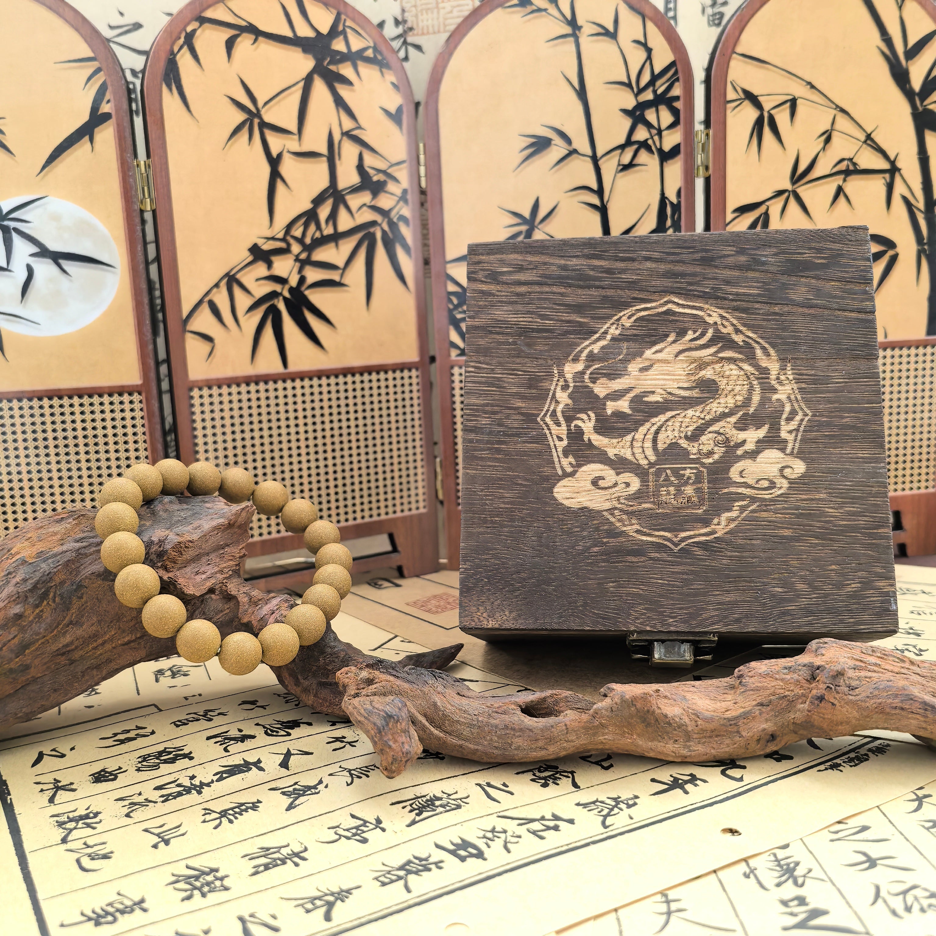 Pulsera de cuentas de hierbas chinas de peonía blanca