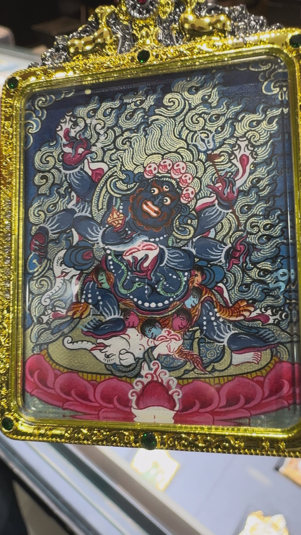Mahakala Thangka Pendant